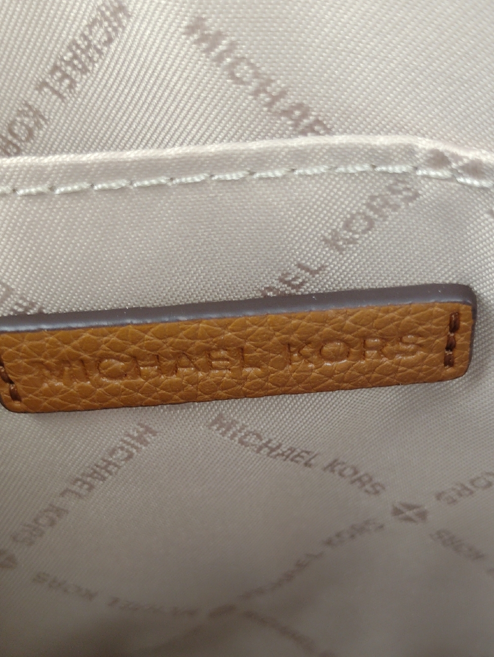 Michael Kors Beige Signature Zip Wristlet - Picture 13 of 13